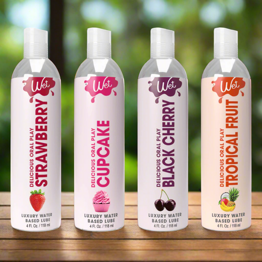 Wet Flavored Edible Personal Lubricant - 4 oz. - 3 Flavors to Choose From - Flash Sale!