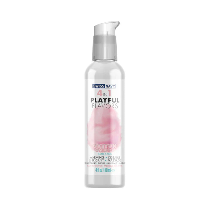 Swiss Navy 4 in 1 Playful Flavors - Warming Kissable Massage Lubricant - 4oz (118 mL) - 7 Flavors Available!