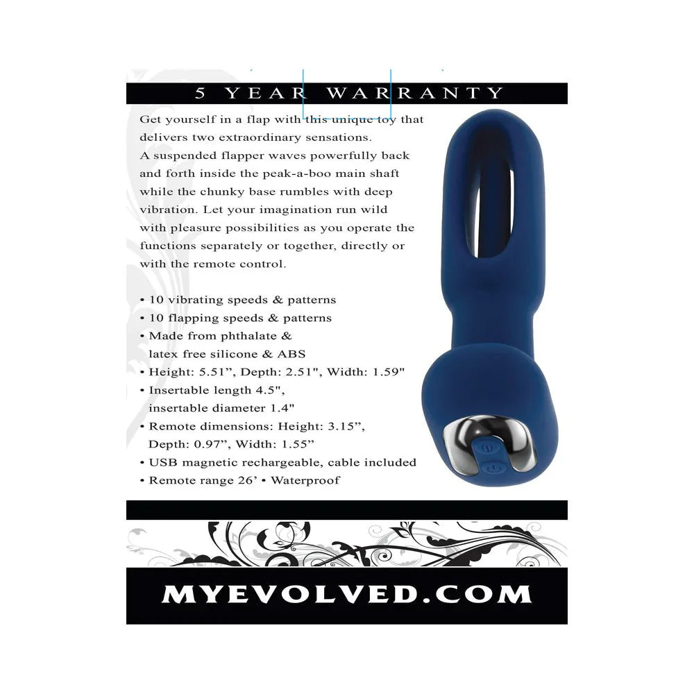 Evolved The Flapper Rechargeable Flapping Vibrator with Remote | CheapLubes.com