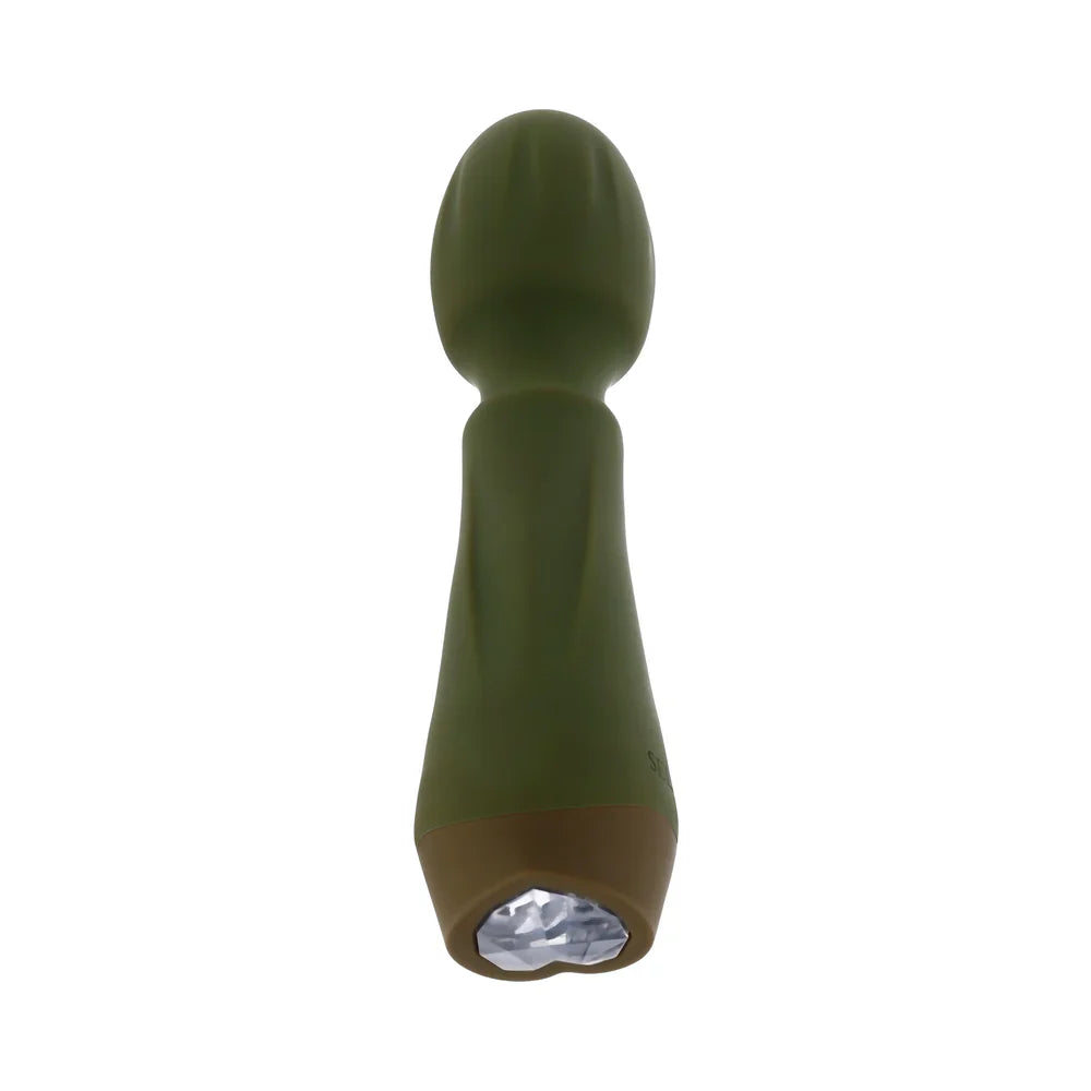 Selopa Heartfelt Rechargeable Vibrating Mini Wand Silicone - Green | CheapLubes.com