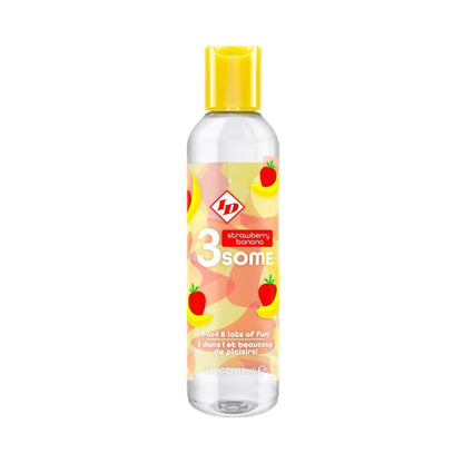 ID 3Some 3-in-1 & Lots Of Fun - Warming, Lickable, & Massage 4 oz (118 mL) - 4 Flavors!