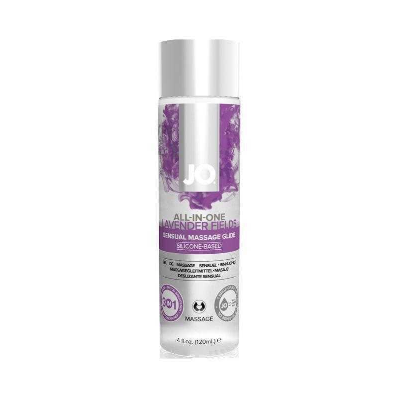 JO All-In-One Sensual Massage Glide - 4oz (120 mL) - Lavender Fields Scent