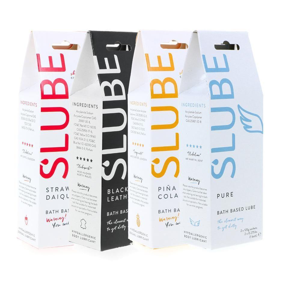 Slube Bath Based Lube 2 x 125g Sachets for 1 bath (3 Scents)