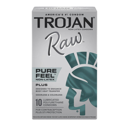 Trojan Raw Pure Feel - Non-Latex 10ct