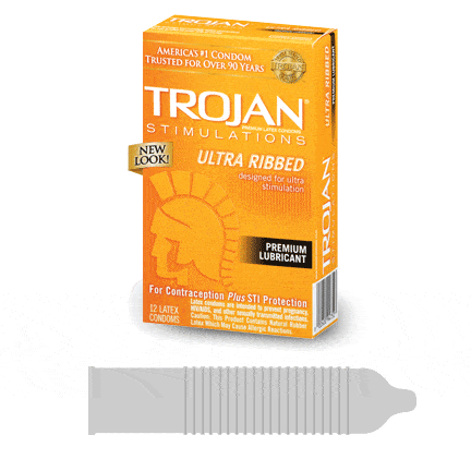 Trojan Ultra Ribbed 12 Pk